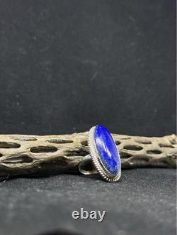 Native American Navajo lapis lazuli sterling silver ring size 9