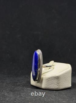 Native American Navajo lapis lazuli sterling silver ring size 9