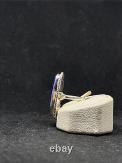 Native American Navajo lapis lazuli sterling silver ring size 9
