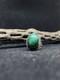 Native American Navajo Malachite Sterling Silver Circular Ring Size 6.5