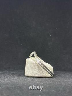 Native American Navajo plain sterling silver bear cuff bracelet