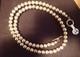 Native American Navajo Round Smooth Beaded Necklace In Sterling Silver 24 Inch