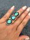 Native American Navajo Sterling Silver Turquoise Ring Size 6