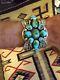 Native American Navajo Sterling Silver And Turquoise Bracelet