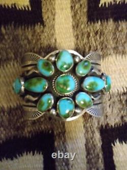 Native American Navajo sterling silver and turquoise bracelet