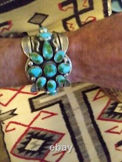 Native American Navajo sterling silver and turquoise bracelet