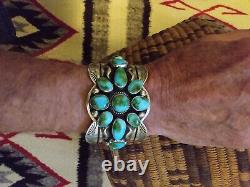 Native American Navajo sterling silver and turquoise bracelet