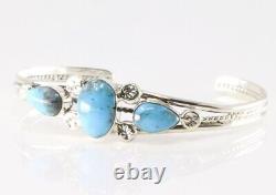 Native American Navajo sterling silver cuff bracelet by Cynthia Yazzie Est 5-600