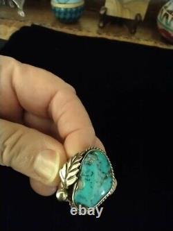 Native American Navajo turquoise nugget ring