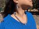 Native American Necklace And Earrings Set Navajo Pearls Handmade Sterling Silver