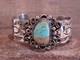 Native American Nickel Silver & Turquoise Bracelet By Cleveland