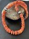 Native American Pink Coral Navajo Sterling Silver Bead 18 Necklace 01951