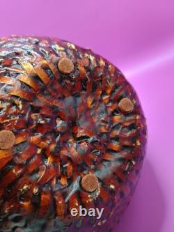 Native American Pitch Basket withHorse Hair Handles Navajo Museum Nice