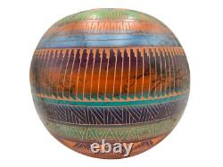 Native American Pottery Vase Navajo Indian Horse Hair Home Decor M Thomas