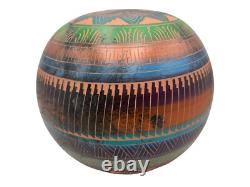 Native American Pottery Vase Navajo Indian Horse Hair Home Decor M Thomas