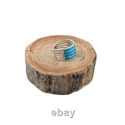 Native American Ring Handmade Signed Navajo Jewelry sz 6.75 Sterling Silver