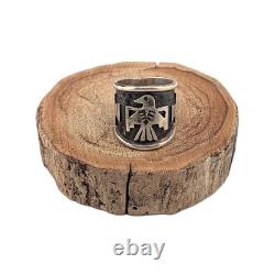 Native American Ring Jewelry Thunderbird Handmade Signed Navajo Jewelry sz 6.75
