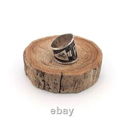 Native American Ring Jewelry Thunderbird Handmade Signed Navajo Jewelry sz 6.75