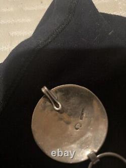 Native American Round Overlay Conchos Sterling Silver by Jerry Cowboy Navajo