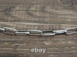 Native American Sterling Silver 20 Link Chain Link Necklace Yazzie