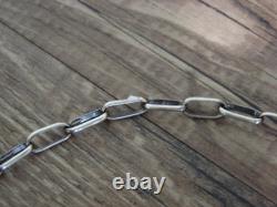Native American Sterling Silver 20 Link Chain Link Necklace Yazzie