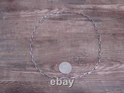 Native American Sterling Silver 20 Link Chain Link Necklace Yazzie