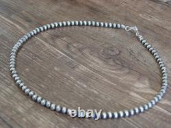 Native American Sterling Silver 4mm Navajo Pearl 14 Necklace Mariano