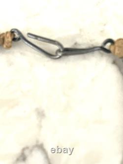 Native American Sterling Silver Coral Quadruple Strand Necklace 925 Old Pawn