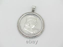 Native American Sterling Silver ½-Dollar Pendant by Navajo Artisan Merle House