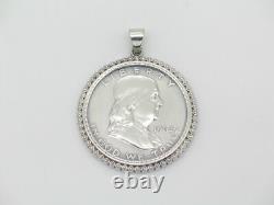 Native American Sterling Silver ½-Dollar Pendant by Navajo Artisan Merle House