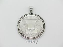 Native American Sterling Silver ½-Dollar Pendant by Navajo Artisan Merle House