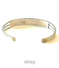 Native American Sterling Silver Handmade Navajo Multicolor Opal Ladies Bracelet