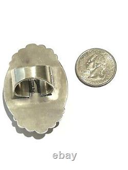 Native American Sterling Silver Handmade Navajo Pink Conch Shell Ring Size 9.5