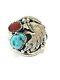 Native American Sterling Silver Handmade Navajo Turquoise Eagle Ring Size 11.50