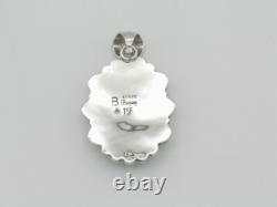 Native American Sterling Silver & Kingman Turquoise Pendant Navajo Handmade