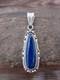 Native American Sterling Silver & Lapis Pendant By Yellowhair