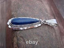 Native American Sterling Silver & Lapis Pendant by Yellowhair