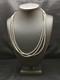 Native American Sterling Silver Navajo 4mm Bead 3 Strand 21 Necklace