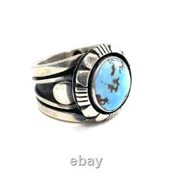 Native American Sterling Silver Navajo Golden Hill Ring Size 10