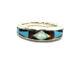Native American Sterling Silver Navajo Handmade Multicolored Ring Size 6