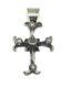 Native American Sterling Silver Navajo Handmade Stamped Cross Pendant