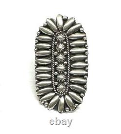 Native American Sterling Silver Navajo Handmade Stamped Rings Size 8.5