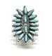 Native American Sterling Silver Navajo Handmade Turquoise Ring Size 6