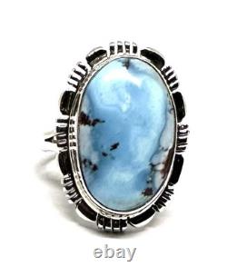 Native American Sterling Silver Navajo Holden Hill Turquoise Ring Size 8