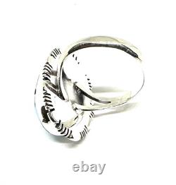 Native American Sterling Silver Navajo Holden Hill Turquoise Ring Size 8