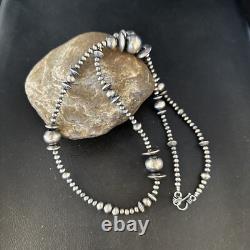 Native American Sterling Silver Navajo Mixed Beads 18 Necklace 92318
