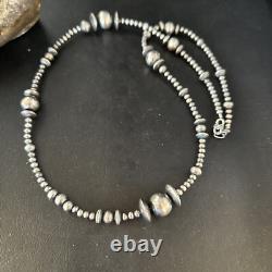 Native American Sterling Silver Navajo Mixed Beads 18 Necklace 92318