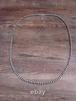 Native American Sterling Silver Navajo Pearl 28 Necklace Jake