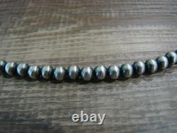 Native American Sterling Silver Navajo Pearl 28 Necklace Jake