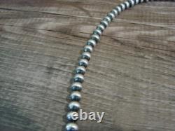 Native American Sterling Silver Navajo Pearl 28 Necklace Jake